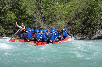 Rafting im Lechtal / Tirol / Österreich Rafting im Lechtal / Tirol / Österreich